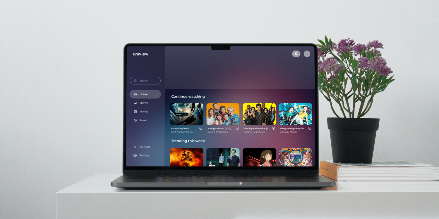 Uniview Macbook mockup